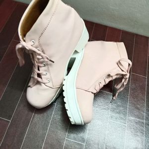 Pink Boot Shoes High Neck Fashion For Girls