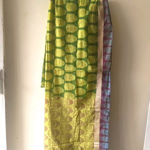 Buddha Print Cotton Saree