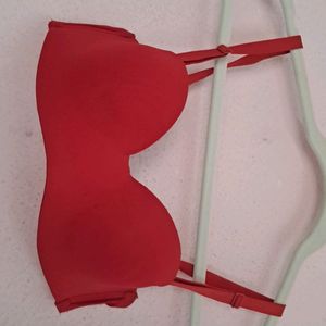 Red Seamless Bra