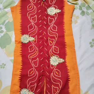 Beautiful 1 Top And 2 Kurtas For Girl