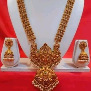 South Indian Long Laxmi Design Nackless Set