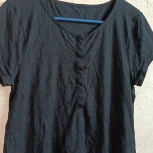 🇨🇳 Ladies Casual Top Half-sleeve Black