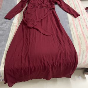 Maroon Maxi Dress