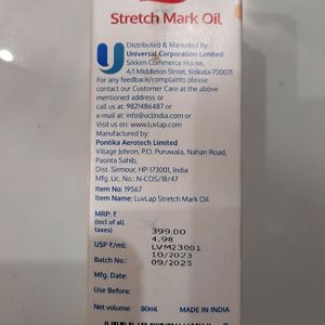 Luvlap Stretch Mark Oil