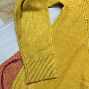 Mustard Motif Sweater