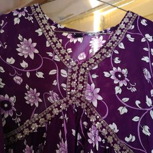 Purple New Kurta Set With Dupatta