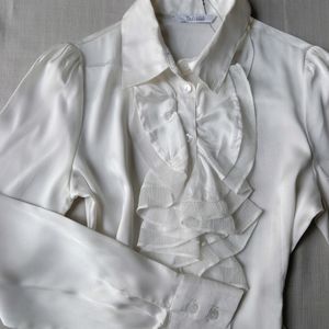 New Premium Korean Ruffled Neck Shirt