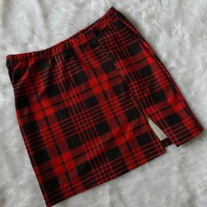 Shein Black Checked Skirt