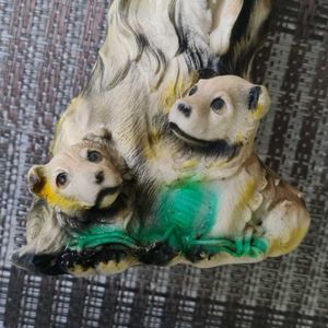 Ceramic Dog with 2 Puppies