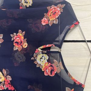 Floral Y2K Aesthetic blue Shrug