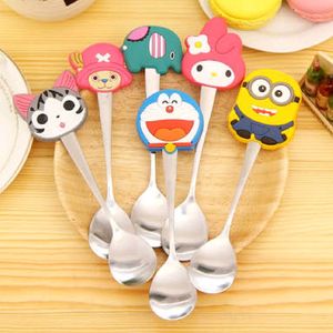 Steel Cartoon Head Spoon  2pc