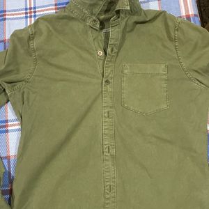 WROGN OLIVE DENIM SHIRT