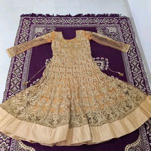 Golden Anarkali Available In Offer