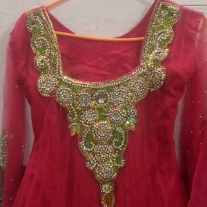 Rose Pink Anarkali Suits