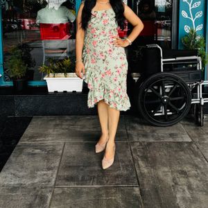 Floral Green Dress