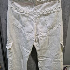 White Cargo Pant