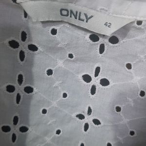 ONLY brand crop shirt. see through