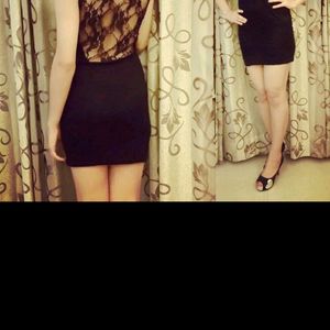 Black Partywear Bodycon Dress