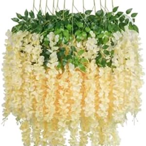 Pack of 6 Wisteria Hanging Orchid Flower Vines