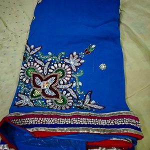 Heavy Work Saree For Diwali Or Wedding