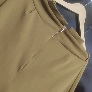 Khaki High Waist Trouser Pant For 34 Size