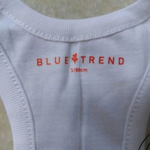 Blue Trend Small Camisole Wite Sando