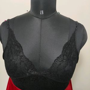 Red And Black Lace Sexy Babydoll