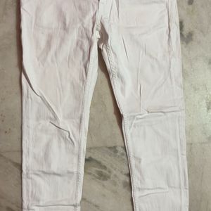 USPA Unisex White Jeans