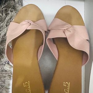 A Good Pair Of Peach-coloured Comfort Sandals