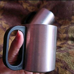 New/Unused Set Of Two Stainless Steel Mug