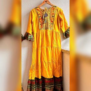 Yellow Ethnic Gown For 250/-