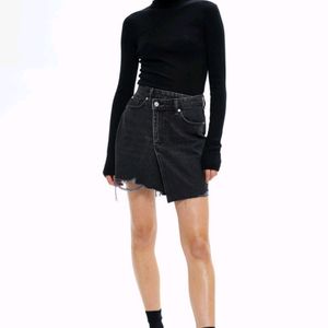 H&M Wrapover Waist Denim Skirt