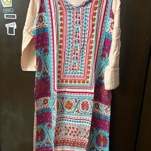 Peach Melange Kurtha !