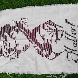 Handmade Knitted Decor Cloth With text HELLO !