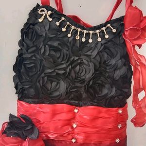 Red And Black Heavy Gown