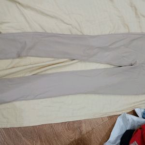 Slim Fit Ladies Beige Colour Pant