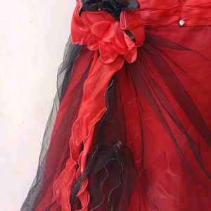 Red And Black Heavy Gown