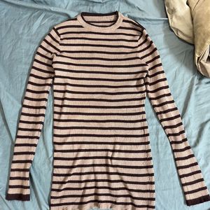 Brown Striped Top