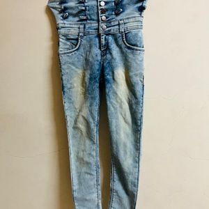 5 Button High Waist Jeans