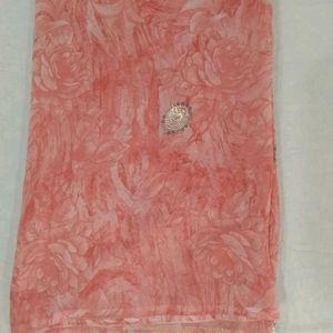 light pink and gray mixcolpur saree