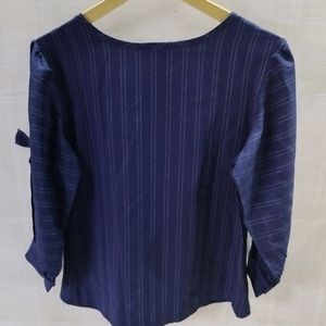 Navy Blue Stripes Top