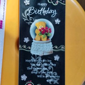 glass frame with birthday wishes