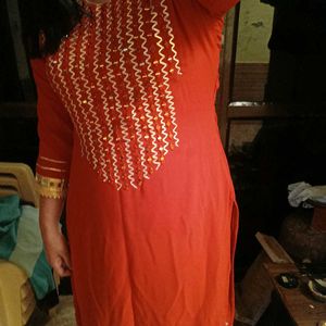 Rust Kurta Set