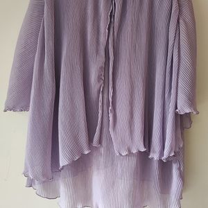 Lavender Accordion Top Size L