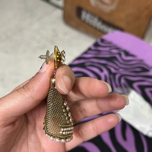 Golden Cone Shaped Earrings