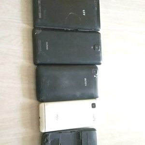 5 Combo Phones Dead And Broken