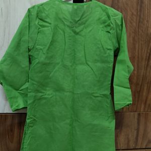 Green Chikan Kari Kurti