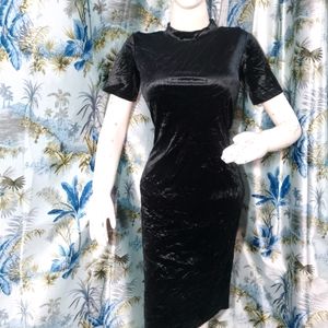 Beautiful Zara Bodycon Dress Dark Shining Black