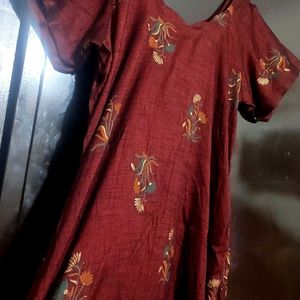 Burdundy Plazo Suit With Dupatta 42 Bust