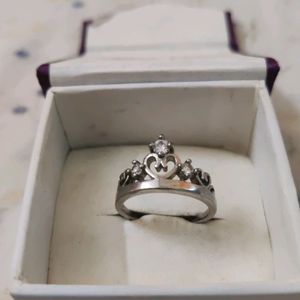 Premium Silver Plated Women's Crown Ring